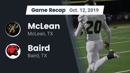 Recap: McLean  vs. Baird  2019