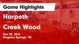 Harpeth  vs Creek Wood Game Highlights - Dec 02, 2016