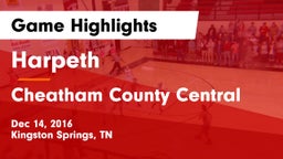 Harpeth  vs Cheatham County Central  Game Highlights - Dec 14, 2016