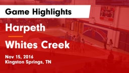 Harpeth  vs Whites Creek Game Highlights - Nov 15, 2016