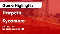 Harpeth  vs Sycamore Game Highlights - Feb 18, 2017