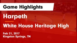 Harpeth  vs White House Heritage High Game Highlights - Feb 21, 2017