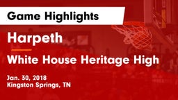 Harpeth  vs White House Heritage High Game Highlights - Jan. 30, 2018