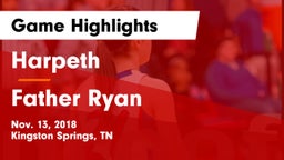 Harpeth  vs Father Ryan  Game Highlights - Nov. 13, 2018