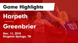 Harpeth  vs Greenbrier  Game Highlights - Dec. 11, 2018