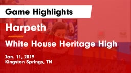 Harpeth  vs White House Heritage High Game Highlights - Jan. 11, 2019