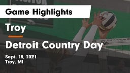 Troy  vs Detroit Country Day  Game Highlights - Sept. 18, 2021
