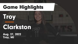 Troy  vs Clarkston  Game Highlights - Aug. 27, 2022