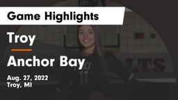 Troy  vs Anchor Bay  Game Highlights - Aug. 27, 2022