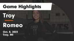 Troy  vs Romeo  Game Highlights - Oct. 8, 2022