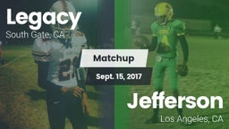 Matchup: Legacy  vs. Jefferson  2017