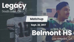 Matchup: Legacy  vs. Belmont HS 2017