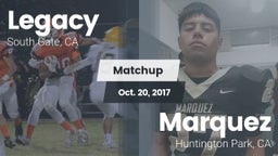 Matchup: Legacy  vs. Marquez  2017