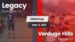 Matchup: Legacy  vs. Verdugo Hills  2019