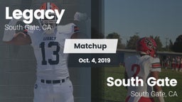 Matchup: Legacy  vs. South Gate  2019