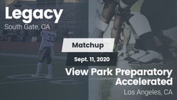 Matchup: Legacy  vs. View Park Preparatory Accelerated  2020