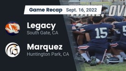 Recap: Legacy  vs. Marquez  2022