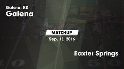 Matchup: Galena  vs. Baxter Springs  2016