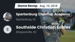 Recap: Spartanburg Christian Academy  vs. Southside Christian Sabres 2018