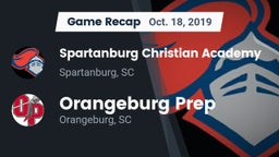 Recap: Spartanburg Christian Academy  vs. Orangeburg Prep  2019