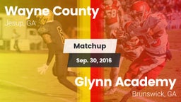 Matchup: Wayne County High vs. Glynn Academy  2016