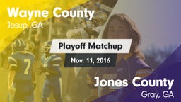 Matchup: Wayne County High vs. Jones County  2016
