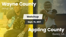Matchup: Wayne County High vs. Appling County  2017