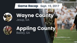 Recap: Wayne County  vs. Appling County  2017