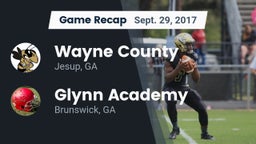 Recap: Wayne County  vs. Glynn Academy  2017