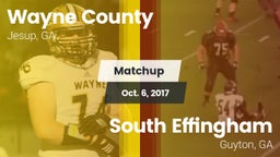 Matchup: Wayne County High vs. South Effingham  2017
