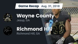 Recap: Wayne County  vs. Richmond Hill  2018