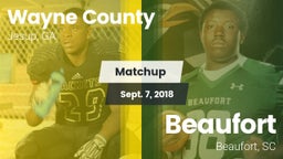 Matchup: Wayne County High vs. Beaufort  2018