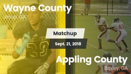 Matchup: Wayne County High vs. Appling County  2018