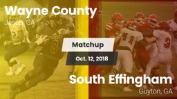 Matchup: Wayne County High vs. South Effingham  2018