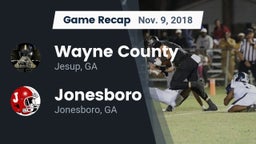 Recap: Wayne County  vs. Jonesboro  2018