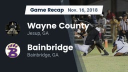 Recap: Wayne County  vs. Bainbridge  2018
