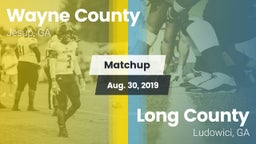 Matchup: Wayne County High vs. Long County  2019