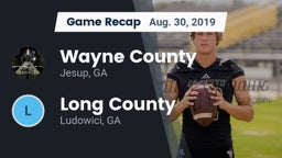Recap: Wayne County  vs. Long County  2019