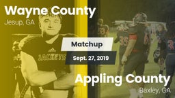 Matchup: Wayne County High vs. Appling County  2019
