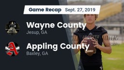 Recap: Wayne County  vs. Appling County  2019