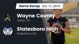 Recap: Wayne County  vs. Statesboro High 2019