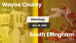 Matchup: Wayne County High vs. South Effingham  2019