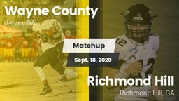 Matchup: Wayne County High vs. Richmond Hill  2020