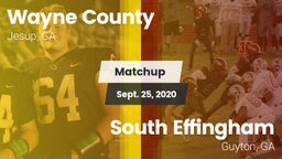 Matchup: Wayne County High vs. South Effingham  2020