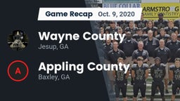 Recap: Wayne County  vs. Appling County  2020