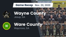 Recap: Wayne County  vs. Ware County  2020