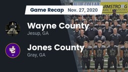 Recap: Wayne County  vs. Jones County  2020