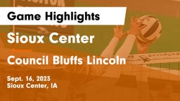 Sioux Center  vs Council Bluffs Lincoln  Game Highlights - Sept. 16, 2023