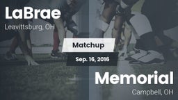 Matchup: LaBrae vs. Memorial  2016