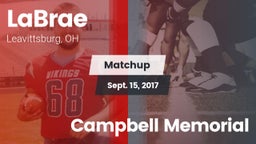Matchup: LaBrae vs. Campbell Memorial 2017